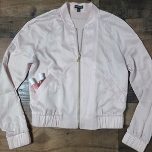 EXPRESS Satin Zip Up Bomber Jacket